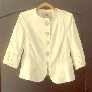 White Burberry jacket